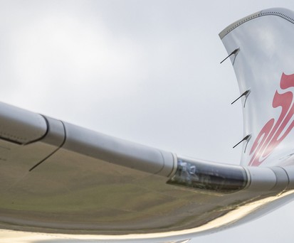 Sharklet of an Air China A350: Soon to be seen more often at airports.