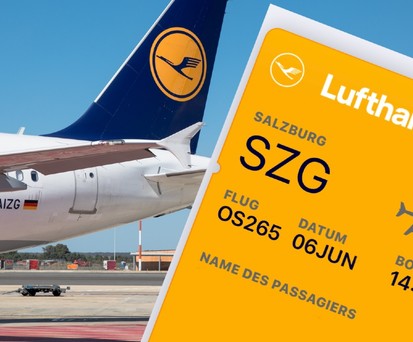 Lufthansa-Jet und Ticket: Hohe Rückzahlungen sind fällig.