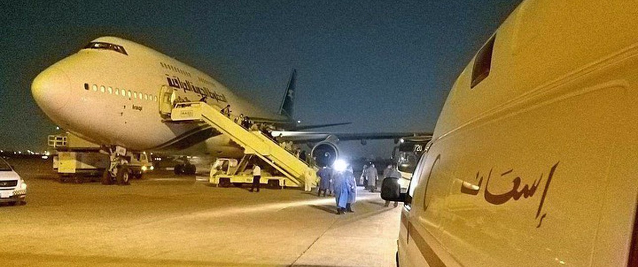 Boeing 747 von Iraqi Airways: In den vergangenen Tagen mehrmals in Minsk zu Gast.