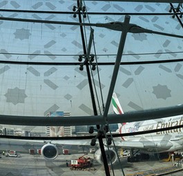 A380 von Emirates in Dubai.