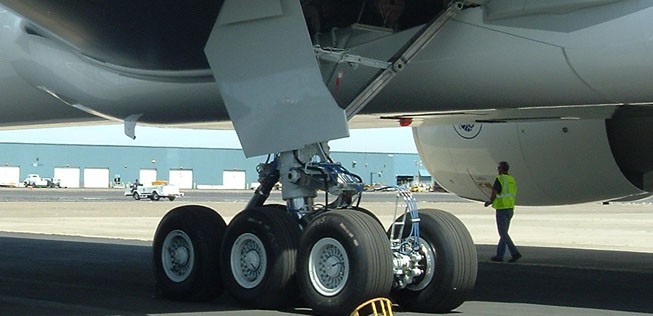 Fahrwerk einer Boeing 777 von Air France: Das verlorene Teil war bekannt.
