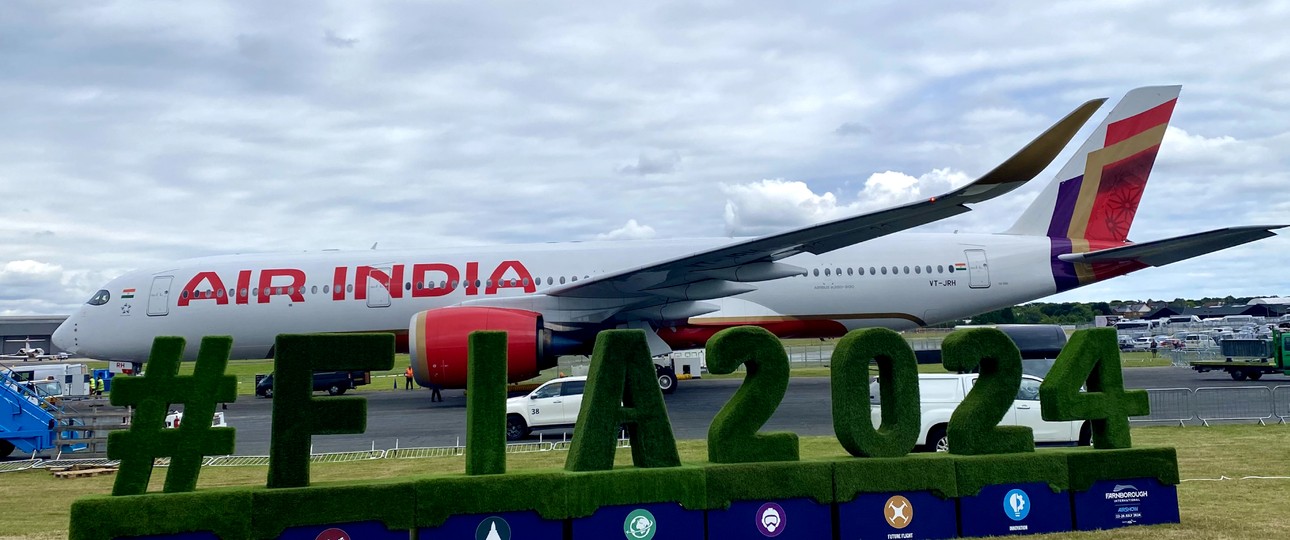 Airbus A350 von Air India im Static Display der Airshow: Es war eine unspektakuläre Messe.
