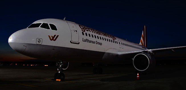 Germanwings-AIrbus im Dunkeln: Für viele Passagiere wurde es ein langer Tag.
