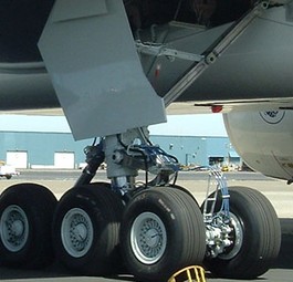Fahrwerk einer Boeing 777 von Air France: Das verlorene Teil war bekannt.