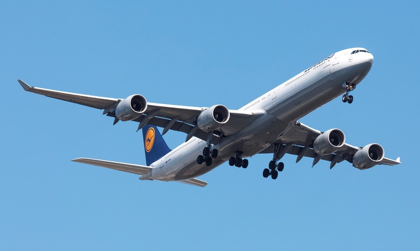 Die D-AIHW bei der Landung in Washington - auf einem ihrer letzten Flüge.