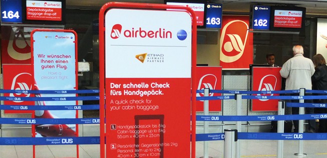 Schalter von Air Berlin: Bald für immer geschlossen.