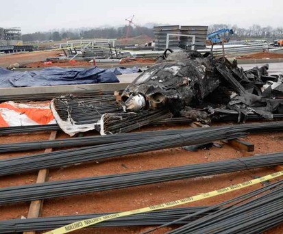 Das Wrack der sR22: Wirbelschleppen haben zum Absturz im Dezember 2021 geführt.