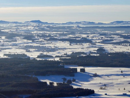 Winterlandschaft: Der Winter belohnt Piloten mit traumhaften Aussichten.
