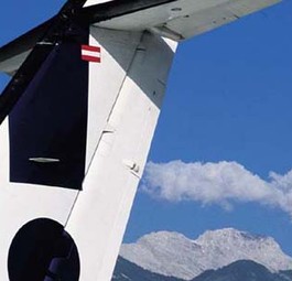 Heckflosse eines Fliegers von Air Alps: Bald neuer Standort.