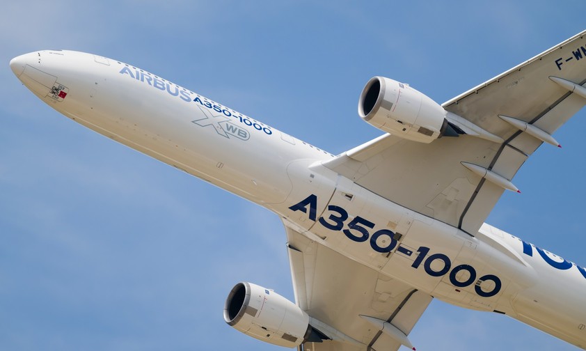 Airbus A350-1000 im Flug: Die getreckte Version kommt nicht vor 2033.
