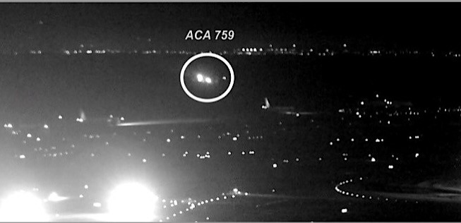 Der heikle Moment: Der A320 von Air Canada starte durch.