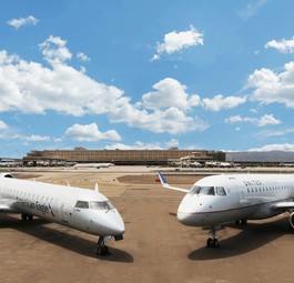 Flugzeuge von Mesa Airlines: Die Airline führt Flüge für American Eagle und United Express durch.