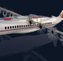 Regionalflugzeug mit verteilten Antrieben: Ermöglicht eine höhere Effizienz.