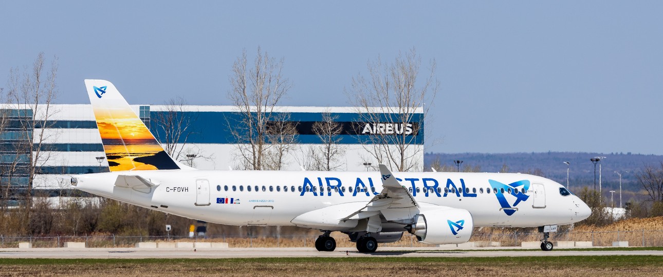 Airbus A220 von Air Austral (hier noch vor der Auslieferung): Wird wieder aussortiert.