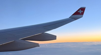 Blick aus einem Airbus A330 von Swiss: Die Fluglinie nimmt ein neues Ziel in Indien auf.