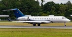 Die Bombardier Global 6000 nach der Landung in Hamburg: Wird nicht mehr lange OE-LHC heißen.