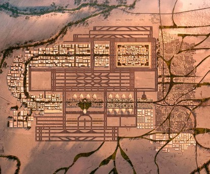 Die Entwürfe von Foster + Partners  für den King Salman International Airport: sechs parallele Pisten.