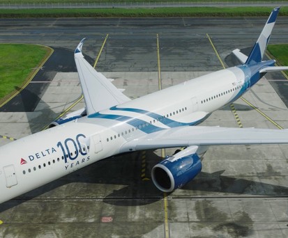Neuer Airbus A350-900 für Delta Air Lines, zu sehen ...