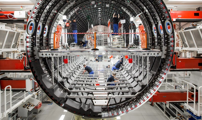 Struktur-Montage bei Airbus-Tochter Premium Aerotec in Nordenham: Wird integirert.