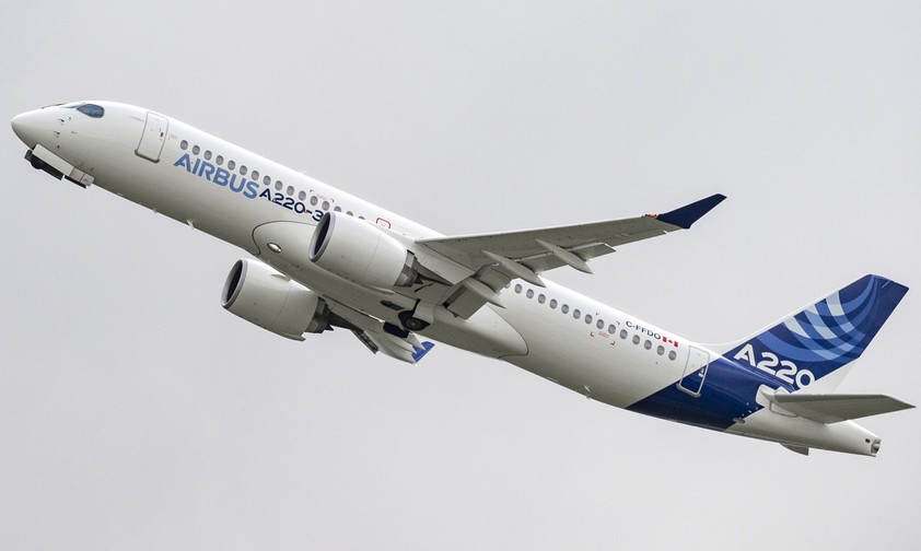 Airbus A220-300: Netto 39 bestellte Jets 2020.