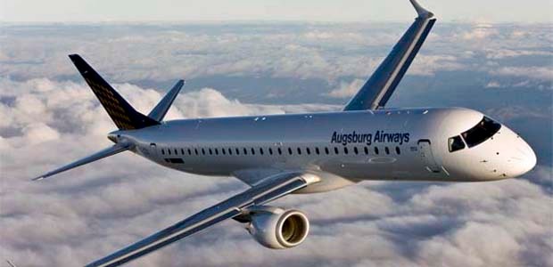 Embraer 195 von Augsburg: Die Lufthansa verzichtet.