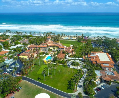 Lufttaufnahme von Mar a Lago: Die Sperrzone um den Wohnort des US-Präsidenten sorgt für Ärger.