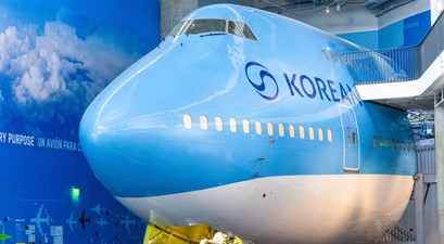 Der Rumpf einer Boeing 747-400 von Korean Air: Das Flugzeug wird Herzstück einer neuen Ausstellung in Los Angeles.