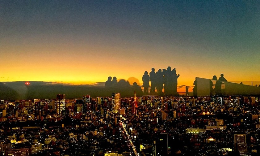 Tokio Sunset auf dem Shibuya Sky