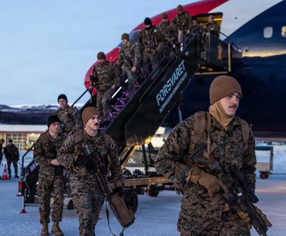Flugzeug der New England Patriots: Brachte Soldaten nach Norwegen. 
