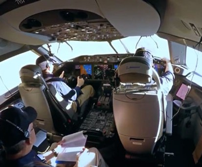 So sah der Pilot den Beinahe-Senkrechtstart