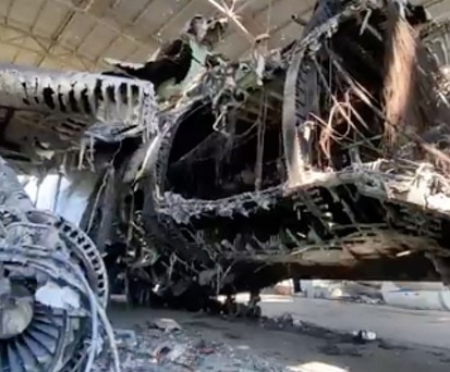 Die zerstörte Antonov An-225: Sie war die einzige ihrer Art.