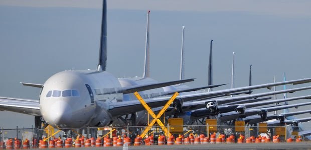 Das sind die Terrible Teens: Aufgereiht An Boeings Werksflughafen Paine Field in Everett.