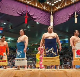 Sumo-Kämpfer im Ring: Japan Airlines musste für die Ringer zwei Sonderflüge auflegen.