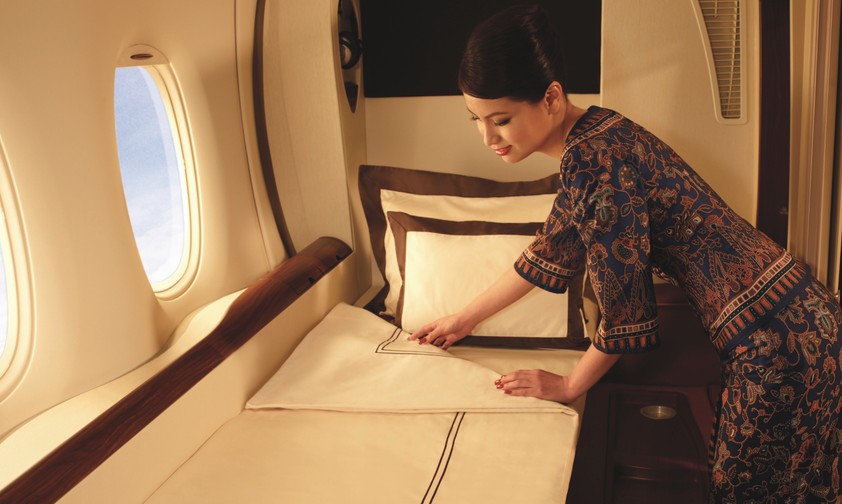 Aktuelle First Class von Singapore Airlines in den Airbus A380: Ein neues Produkt kommt in die Airbus A350 ULR.