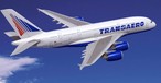 Airbus A380 in den Farben von Transaero: So wird kein Superjumbo je aussehen.