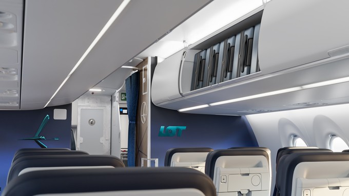 ... der Kabine handelt es sich um die Airspace-Kabine mit größeren Gepäckfächern.