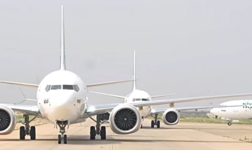 In Baghdad angekommen: Drei Boeing 737 Max von Iraqi Airways.