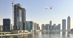 Airbus A320 Neo von Austrian Airlines über Dubai (Montage): Bald Wirkllichkeit.
