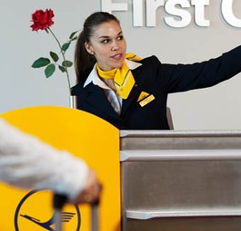 Schalter von Lufthansa: Kurze Zeit ging nichts mehr.