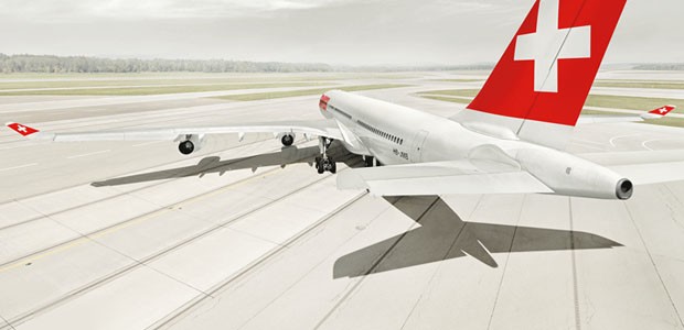 Airbus A340 von Swiss: Öfters über den Südatlantik nach Brasilien.