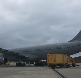 Airbus A330 von Air Tanker: Verleaste Maschinen sind oftmals anders lackiert als im klassischen Armeegrau.