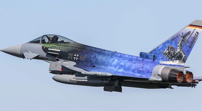 Eurofighter EF- 2000 mit der offiziellen Folierung zur Tranche 4 