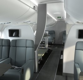 Die ACJ220 von Airbus als Ambulanzflugzeug: Lufthansa Technik entwickelt neue Kabinenlayouts.