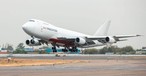 Die Boeing 747-200 F von My Freighter: In Taschkent angekommen.