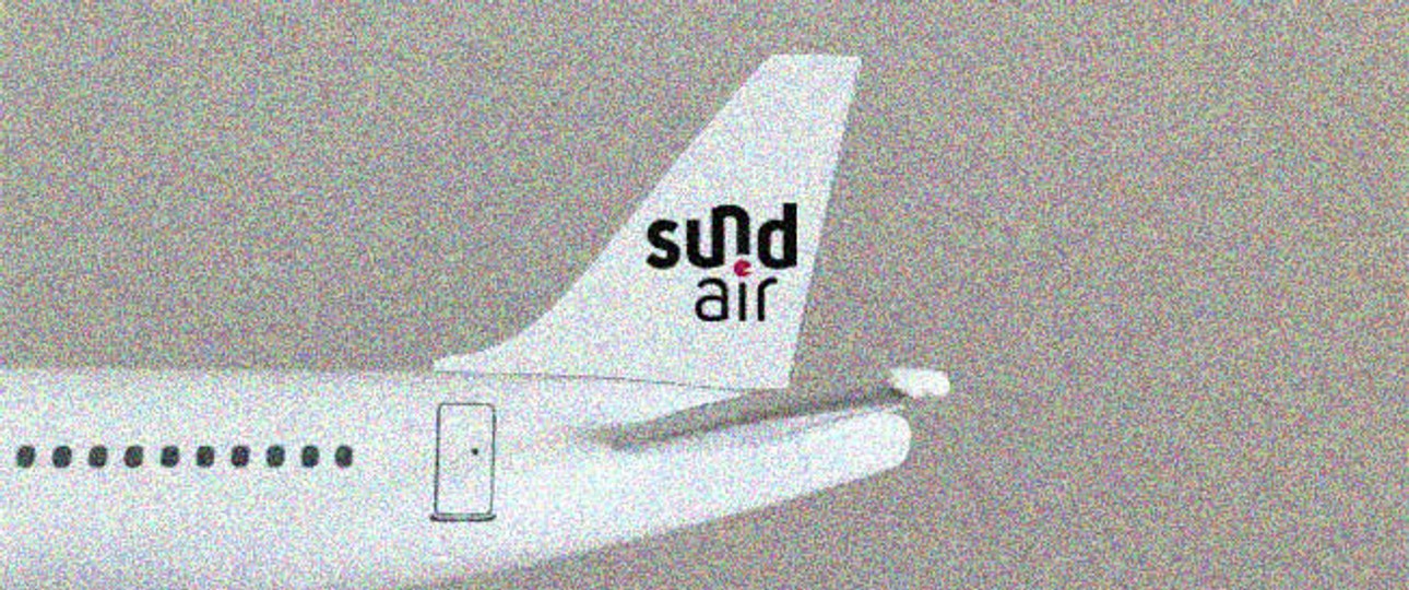 Logo von Sundair: Im Juli will die neue Airline starten.