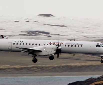 Saab 2000 von Loganair: Die Fluglinie baut auf Strecken der untergegangenen Flybe aus.
