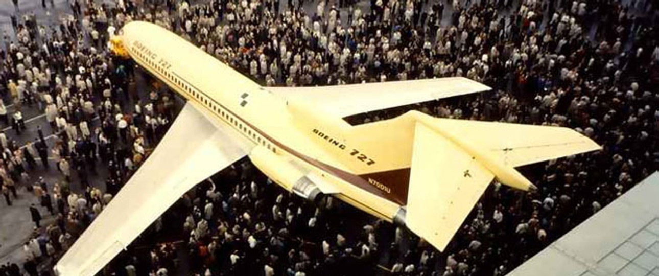 27. November 1962: Die Boeing 727 wird erstmals der Öffentlichkeit vorgestellt.