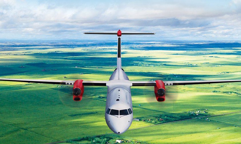 Dash 8 im Flug: Die neue Nationalairline Ecuadors setzt auf dieses Modell.