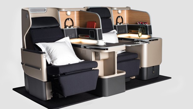 Qantas wählte ein klassisches 1-2-1-Layout für die Business Class.