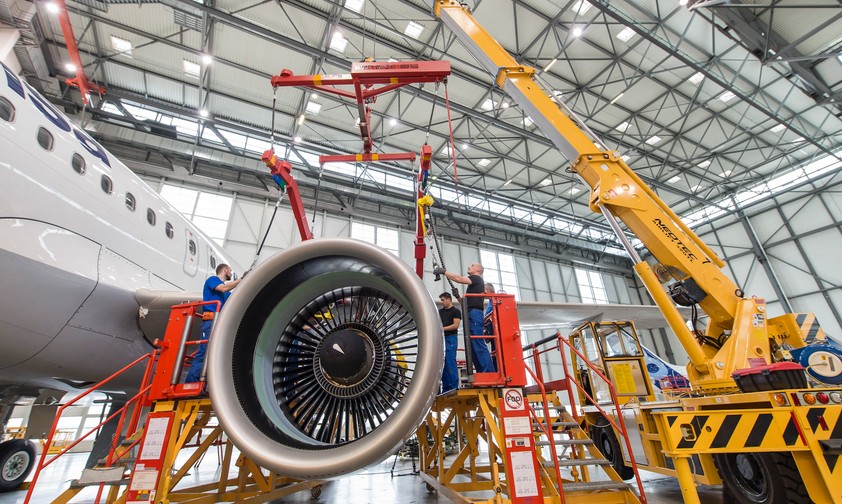 Triebwerk von Pratt &amp; Whitney eines Lufthansa-Fliegers: Viele müssen überprüft werden.